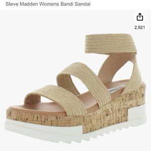 Steve Madden Bandi Sandal in Natural Raffia